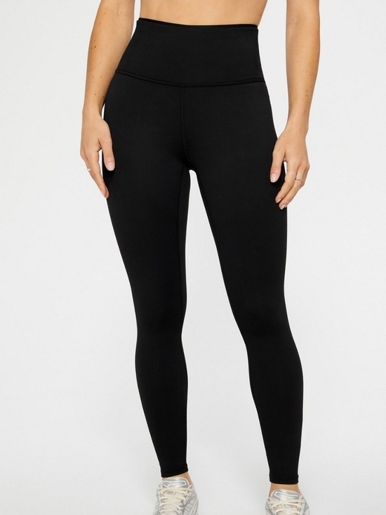 Pants - High-Waist Black Leggings - Brand